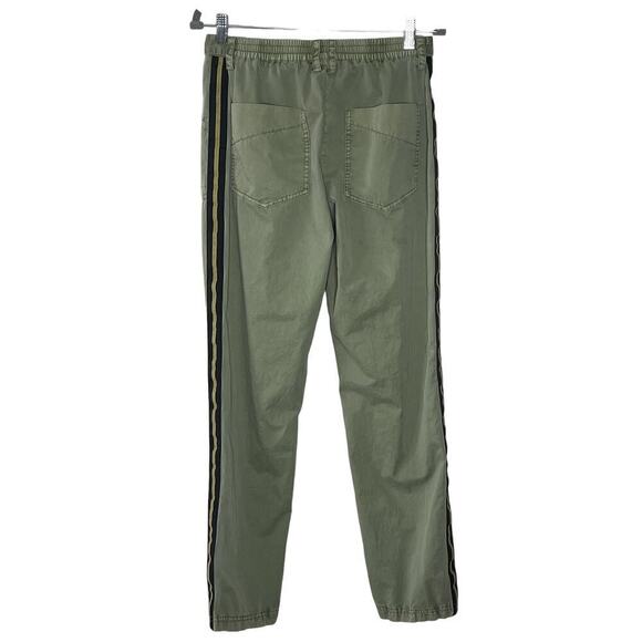ZADIG & VOLTAIRE PAMELA COTTON TROUSER STRIPE GREEN PANTS SIZE 40 - Picture 4 of 12